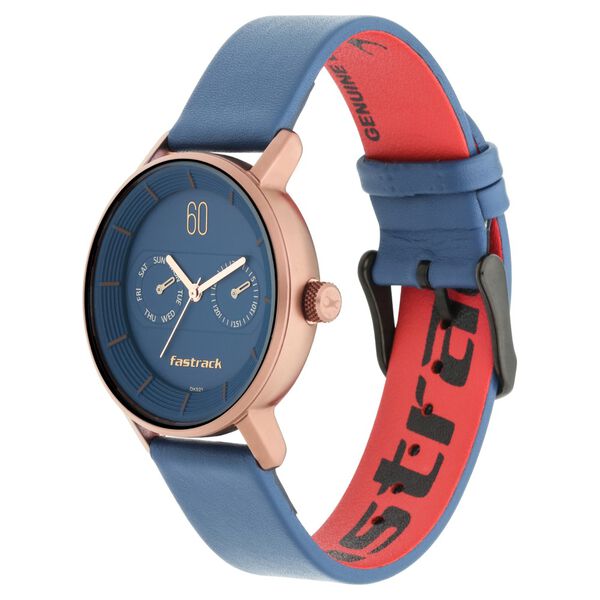 Fastrack Blue Dial Leather Strap Watch for Girls - image number 3