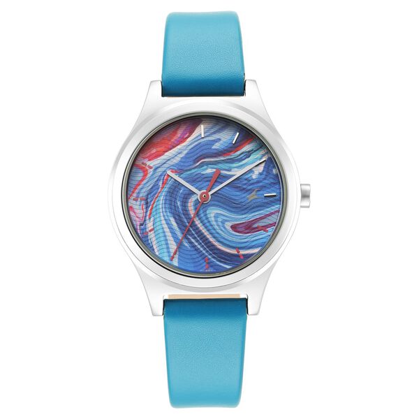 Fastrack Stunners Quartz Analog Multicoloured Dial Leather Strap Watch for Girls - image number 1