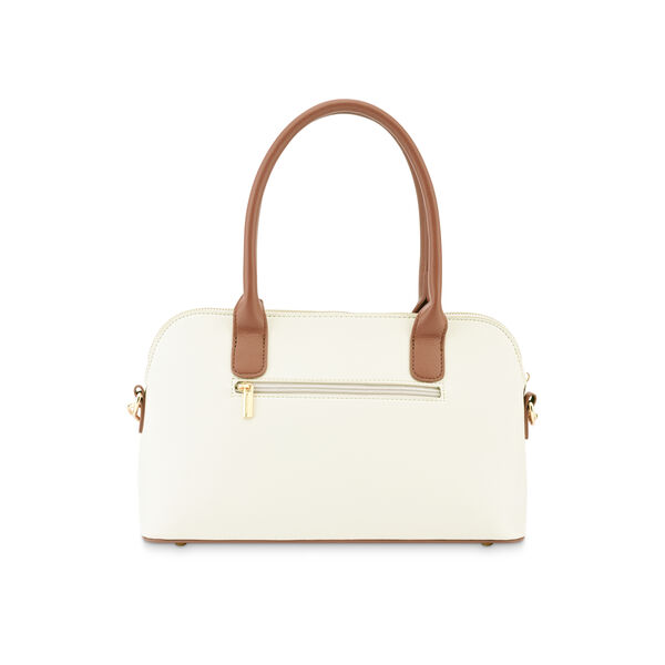 Everyday Edge Satchel in White and  Tan - image number 4