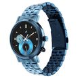 Fastrack Tick Tock Quartz Multifunction Black Dial Metal Strap Watch for Guys - image number 3