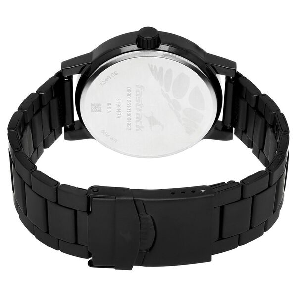 Fastrack Road Trip Quartz Analog Black Dial Stainless Steel Strap Watch for Guys - image number 4