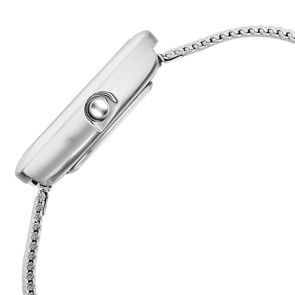 Vyb Prodigy By Fastrack Quartz Analog Silver Dial Metal Strap Watch For Girls - image number 4
