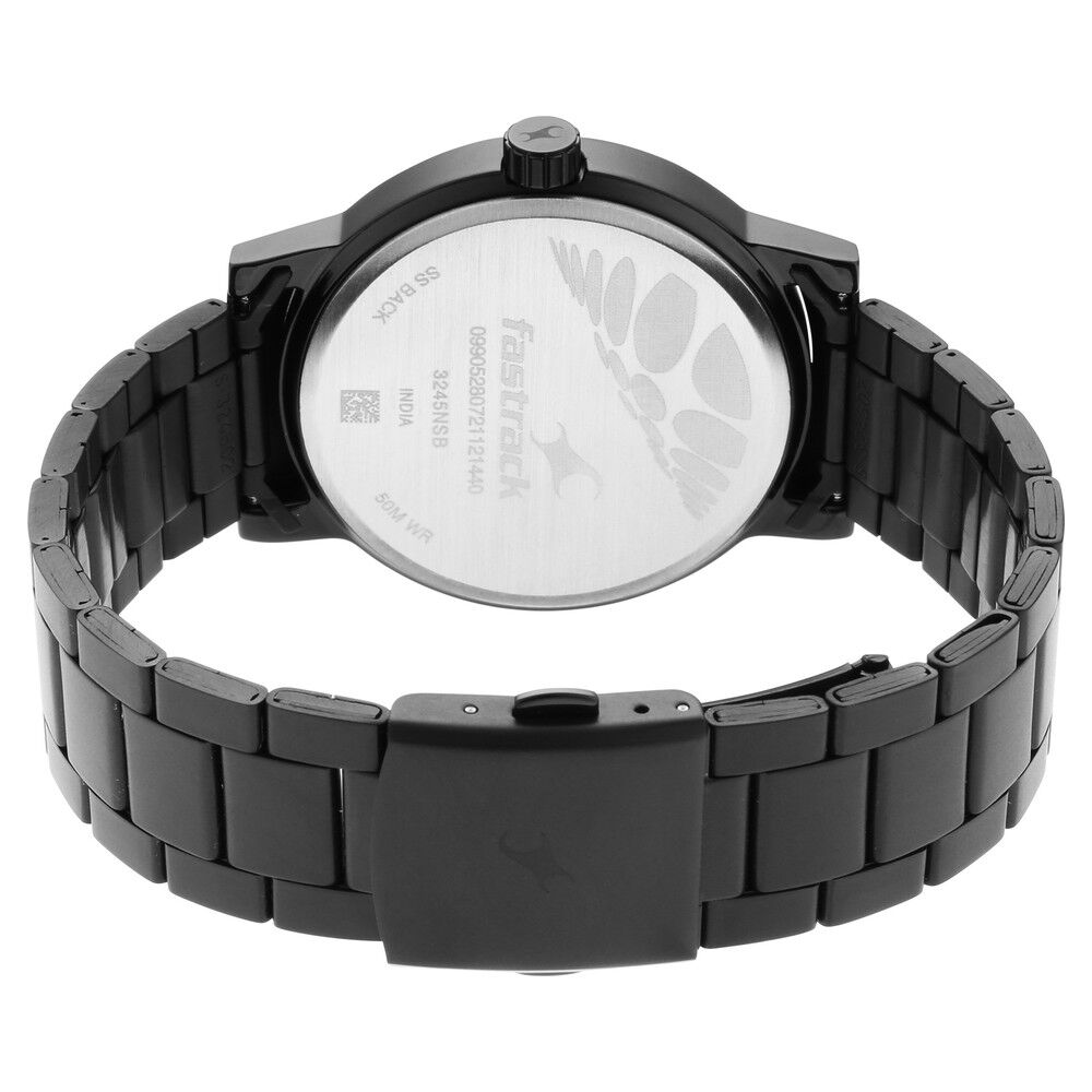Fastrack watches for mens black steel shop