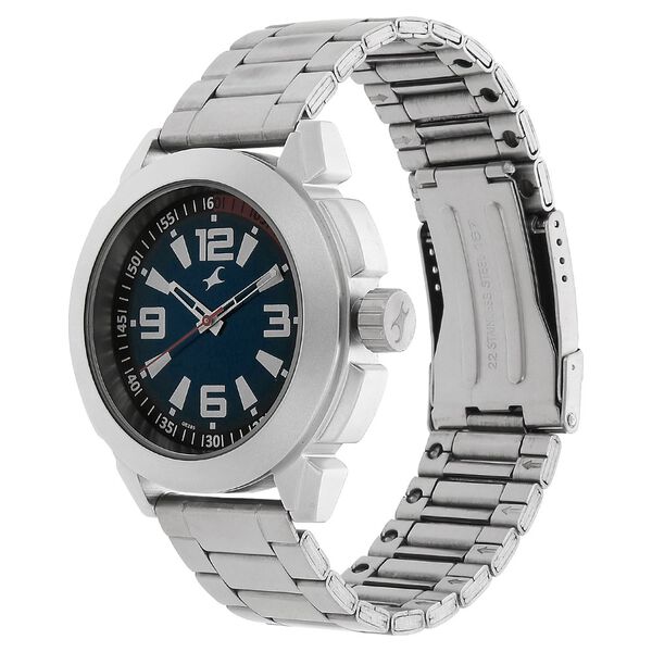 Fastrack Quartz Analog Blue Dial Stainless Steel Strap Watch for Guys - image number 1
