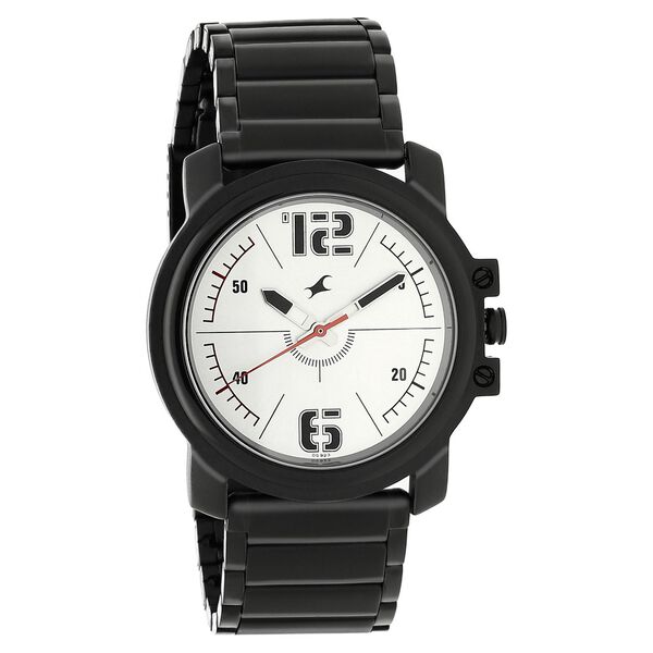 Fastrack Hitlist Quartz Analog Silver Dial Stainless Steel Strap Watch for Guys - image number 0