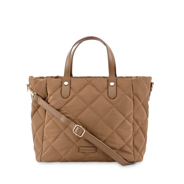 Fastrack Quilted Nylon Tote in Tan - image number 1