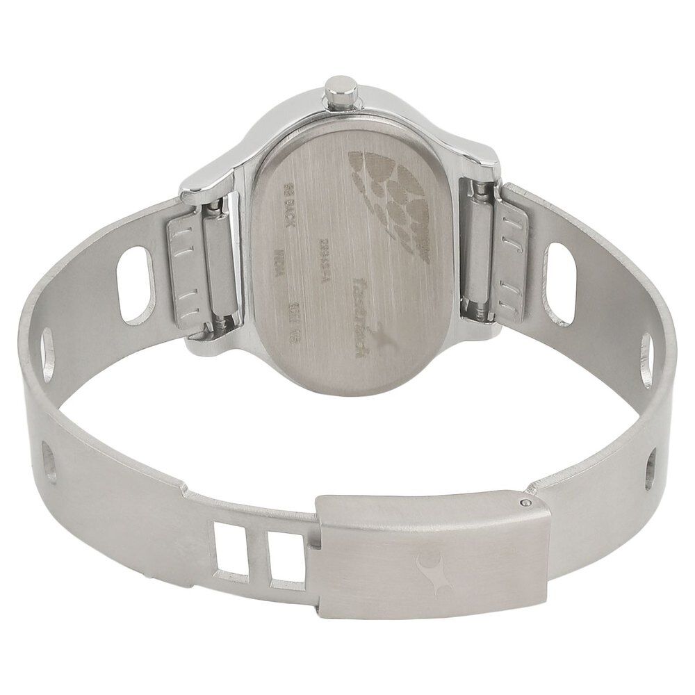 Buy Online Fastrack Quartz Analog White Dial Stainless Steel Strap Watch for Girls ne2394sm01 Fastrack