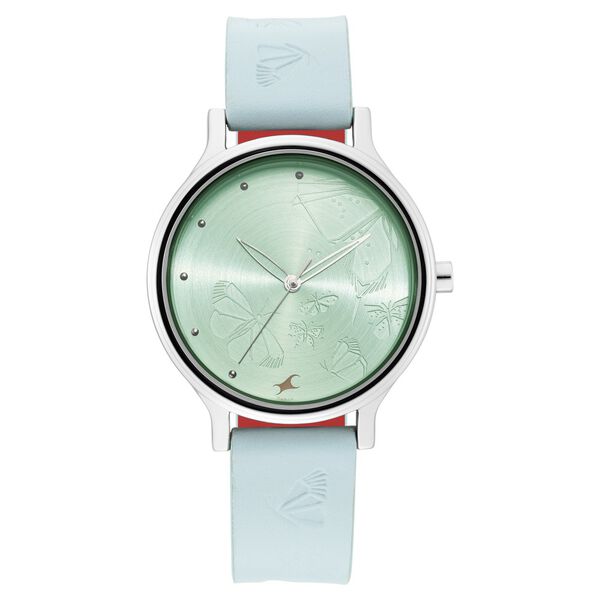 Fastrack I Love Me Quartz Analog Blue Dial Leather Strap Watch for Girls - image number 1