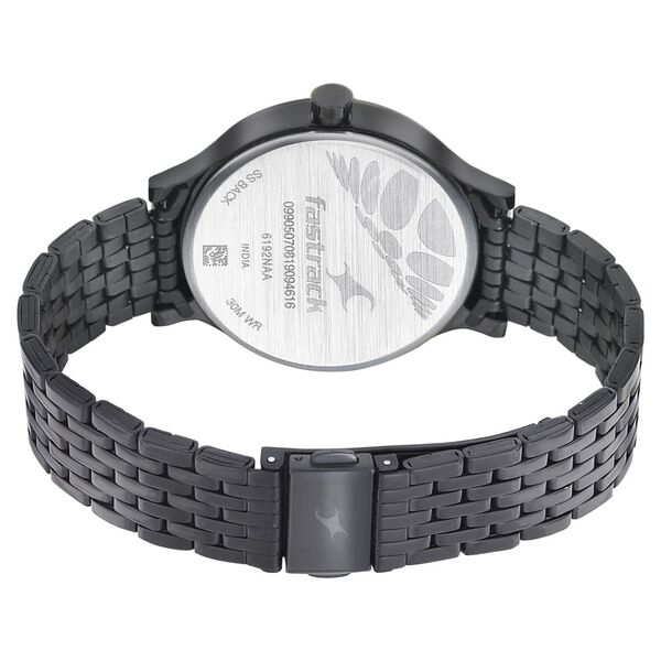 Fastrack Space Rover Quartz Analog Black Dial Stainless Steel Strap Watch for Girls - image number 4