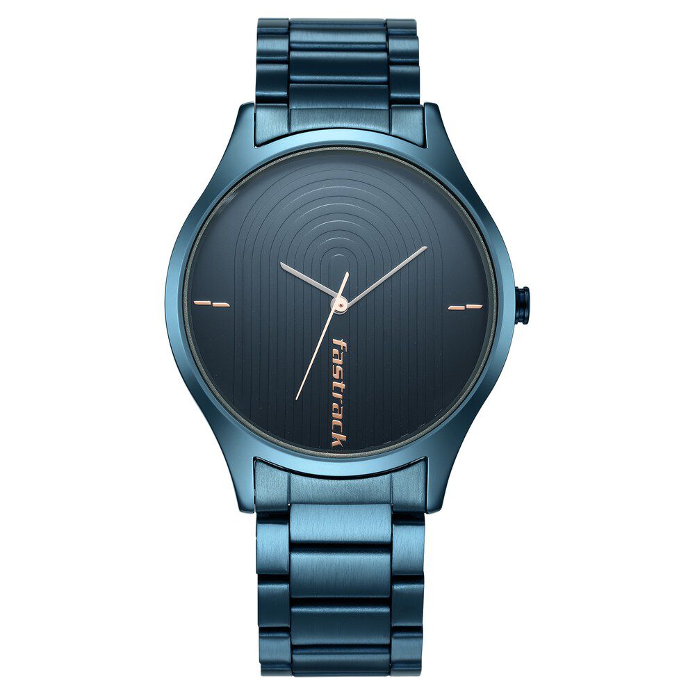 Fastrack Style Up Quartz Analog Blue Dial Stainless Steel Strap