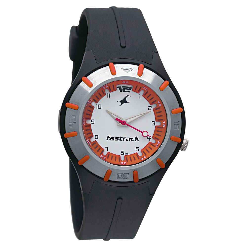 Fastrack orange deals strap watch