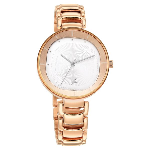 Fastrack Style Up Quartz Analog Silver Dial Metal Strap Watch for Girls - image number 1