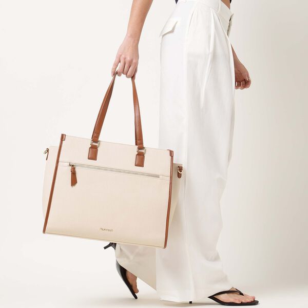 Powercarry laptop tote - beige - image number 0