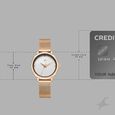 Fastrack Stunners Quartz Analog Silver Dial Rose Gold Stainless Steel Strap Watch For Girls - image number 3