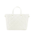 White Quilted Tote Bag - image number 4