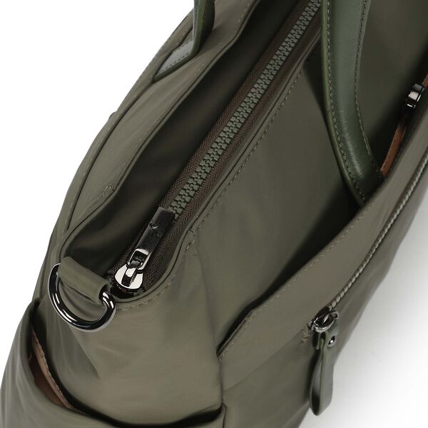 Nylon edit laptop tote -  olive - image number 7