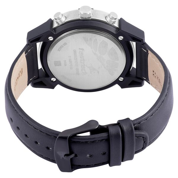 Fastrack Quartz Analog White Dial Leather Strap Watch for Guys - image number 4