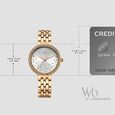 Vyb Starlet By Fastrack Quartz Analog Silver Dial Rose Gold Metal Strap Watch For Girls - image number 3