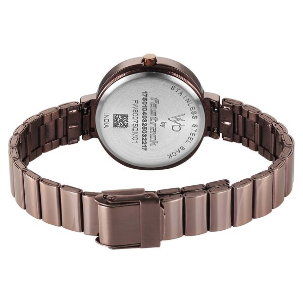 Fastrack Vyb Diva Quartz Analog Brown Dial Metal Strap Watch For Girls - image number 6