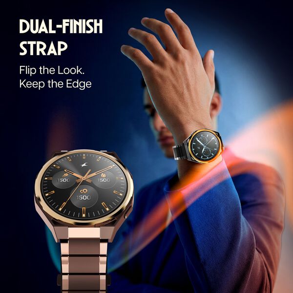 Fastrack Marvellous FX3 Smartwatch with 1.43" AMOLED Display, Metal Case & Strap, Additional Silicone Strap - image number 3