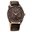Fastrack Tick Tock Multifunction with Hazelnut Brown Dial Leather Strap Watch for Guys - image number 1