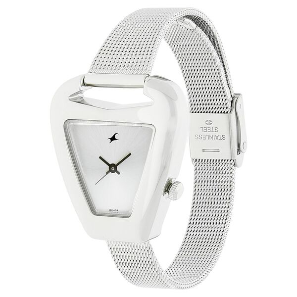 Fastrack Quartz Analog Silver Dial Metal Strap Watch for Girls - image number 1