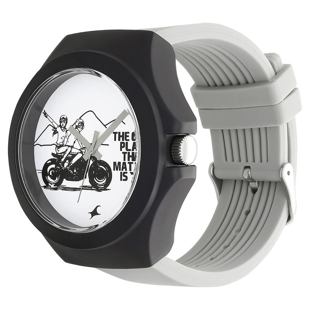 Fastrack Road Trip Quartz Analog Multicoloured Dial Silicone Strap