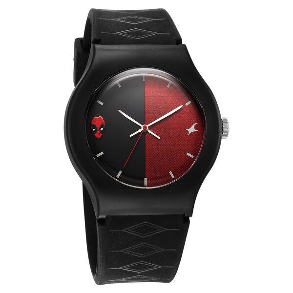 Fastrack Deadpool Wolverine Quartz Analog Dial With Black Silicone Strap Watch For Unisex - image number 1