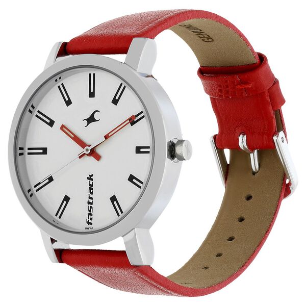 Fastrack Quartz Analog White Dial Leather Strap Watch for Girls - image number 2