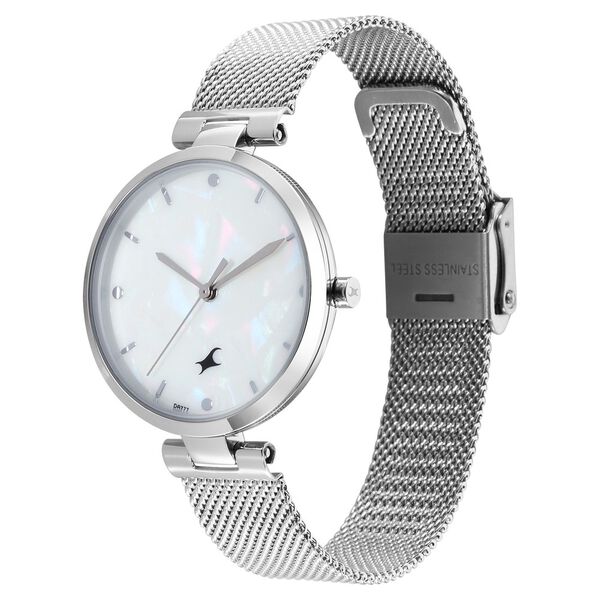 Fastrack Stunners X Quartz Analog Mother Of Pearl Dial Stainless Steel Strap Watch For Girls - image number 2