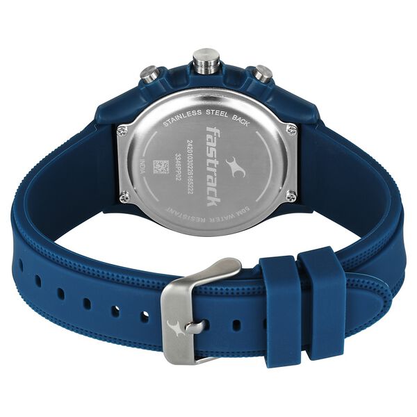 Fastrack Hype Multifunction with Blue dial Blue Silicon Strap watch for Guys - image number 5