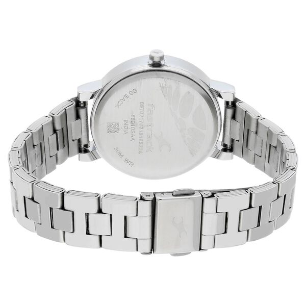 Fastrack Fundamentals Quartz Analog Grey Dial Stainless Steel Strap Watch for Girls - image number 4
