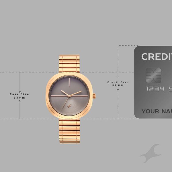 Fastrack 9 to Fine Analog with Grey Dial Metal Strap Watch for Girls - image number 3