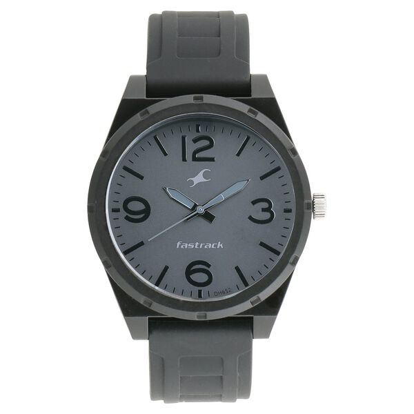 Fastrack Trendies Quartz Analog Grey Dial Silicone Strap Watch for Guys - image number 0