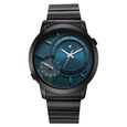 Fastrack Pulse IV Dual Time Watch for Men with  Black Sunray Dial & Black Leather Strap