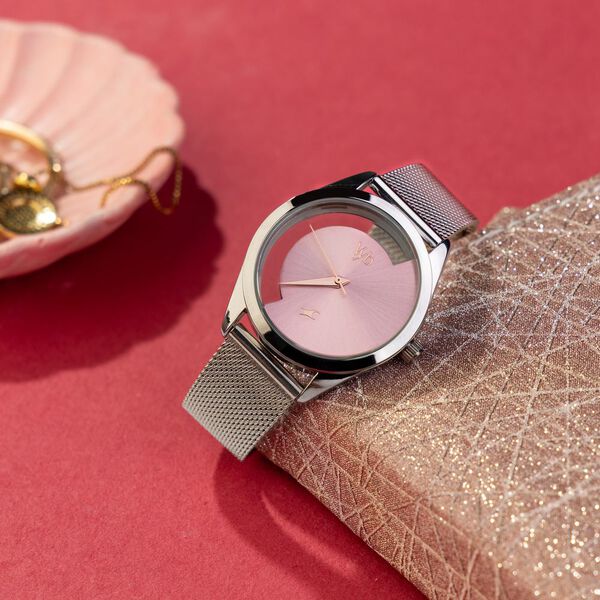 Fastrack Vyb Runway Quartz Analog Silver Dial Stainless Steel Strap Watch For Girls - image number 0