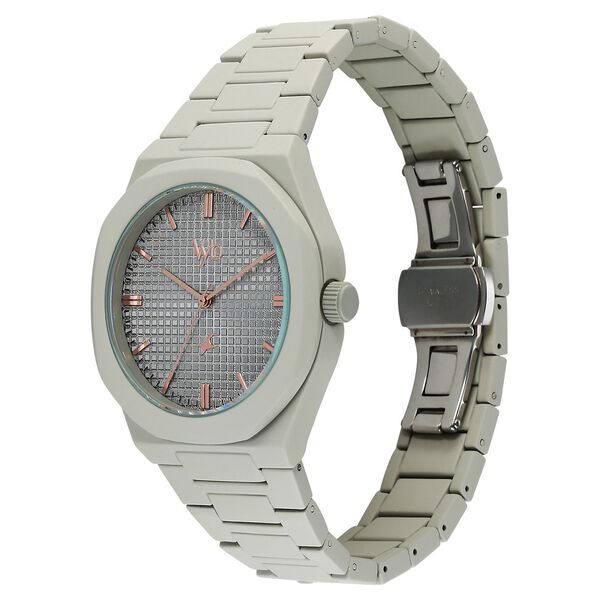 Vyb Hustler By Fastrack Quartz Analog Grey Dial Metal Strap Watch For Guys - image number 3