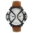 Fastrack Quartz Analog Silver Dial Leather Strap Watch for Guys - image number 0