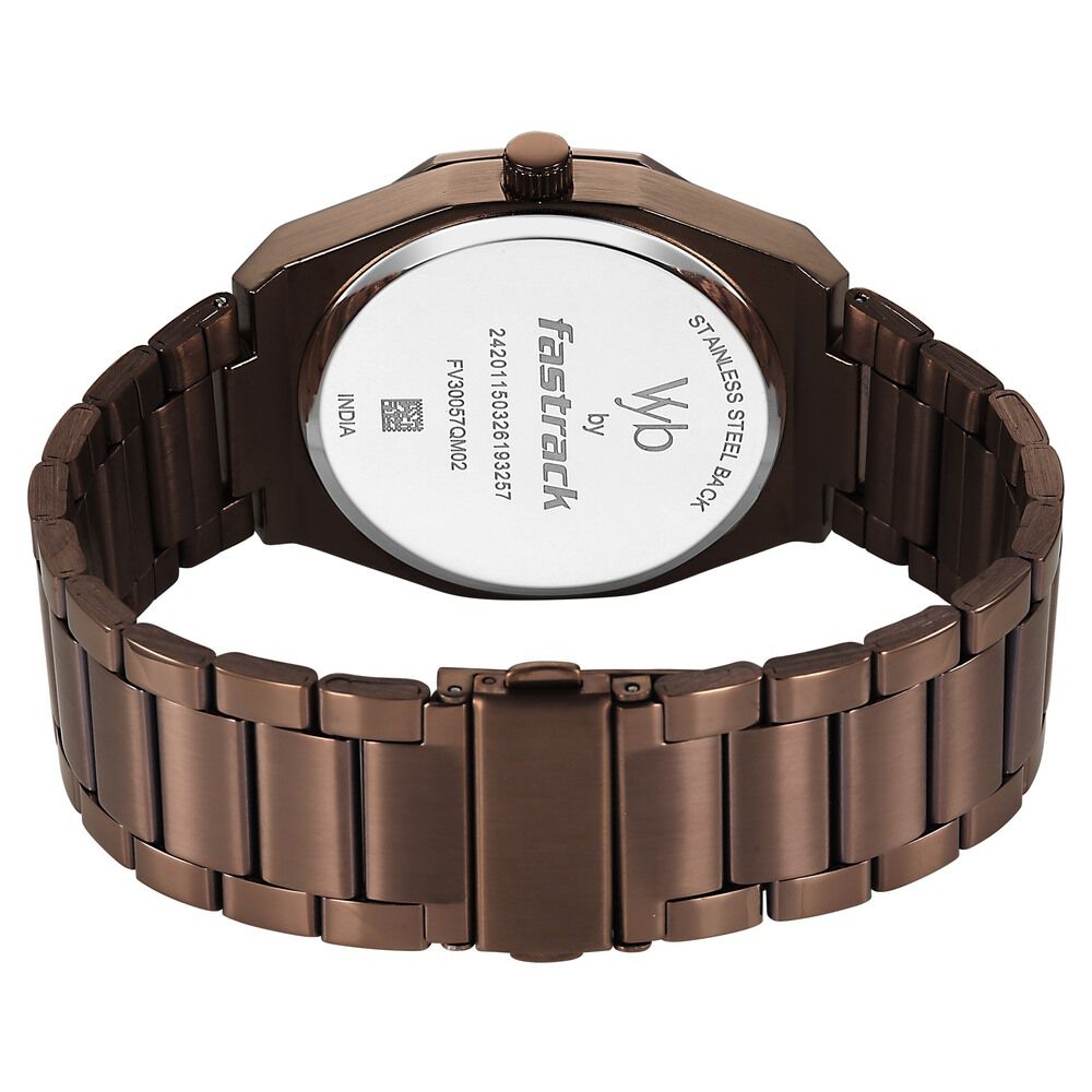 Buy Online Vyb Nimbus By Fastrack Quartz Analog Brown Dial Brown