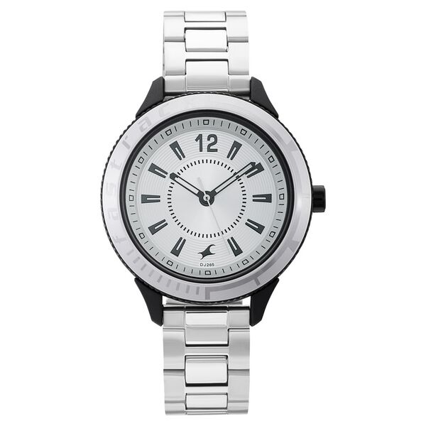 Fastrack Modular Quartz Analog Silver Dial Stainless Steel Strap Watch for Girls - image number 1