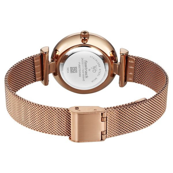 Vyb Aura By Fastrack Quartz Analog Two Toned Dial Metal Strap Watch For Girls - image number 6