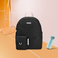 Fastrack White & Orange Vibepack laptop backpack