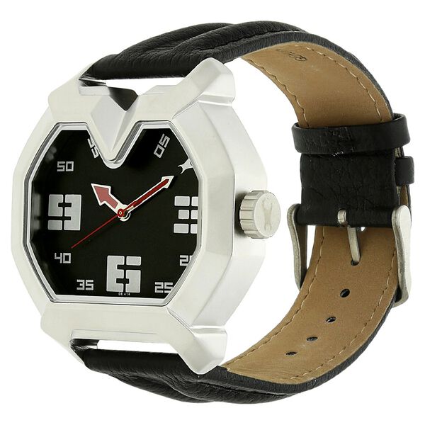 Fastrack Quartz Analog Black Dial Leather Strap Watch for Guys - image number 1