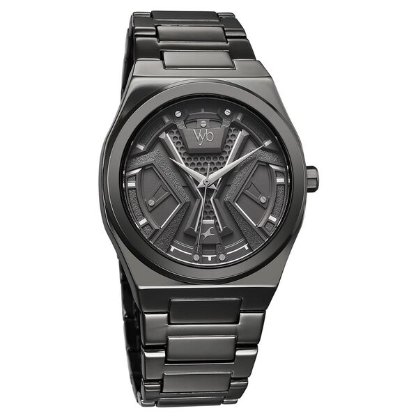 Vyb Limitless By Fastrack Quartz Analog Grey Dial Metal Strap Watch For Guys - image number 0