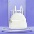 Fastrack Black College Backpack for Women | Trendy Minimalistic Backpack for Girls, Ladies, Women | College Bag for Everyday Wear made from High Quality Faux Leather (White) - image number 9