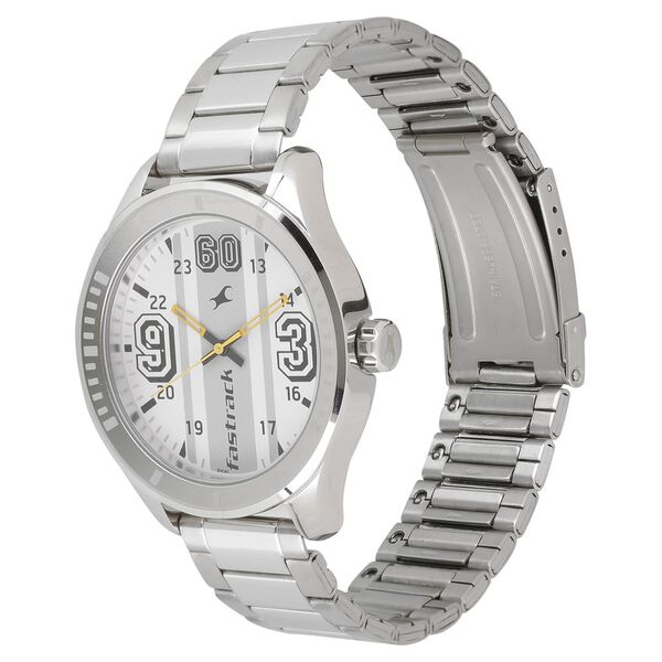 Fastrack Varsity Quartz Analog White Dial Stainless Steel Strap Watch for Guys - image number 1