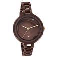 Fastrack MetaWe Quartz Analog Brown Dial Stainless Steel Strap Watch For Girls - image number 1