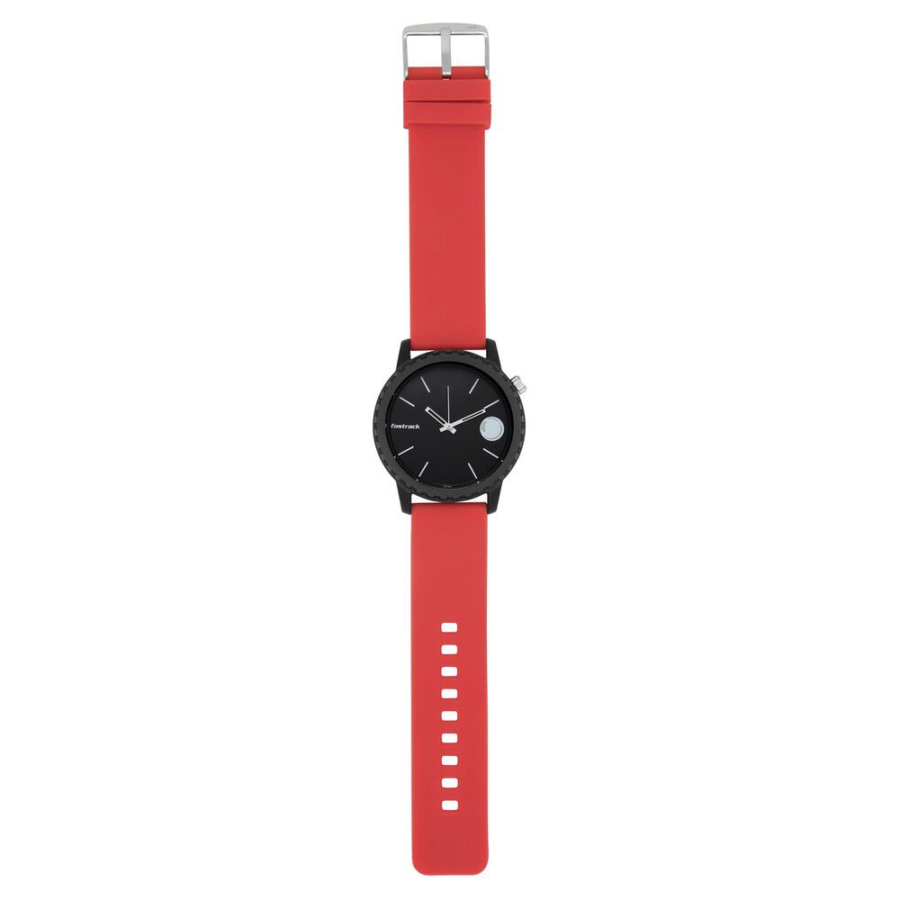 Fastrack watch red and black on sale