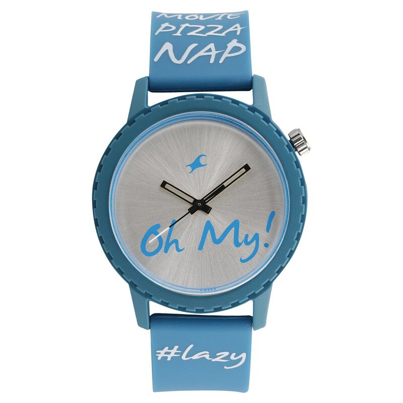 Buy Online Fastrack Quartz Analog Grey Dial Silicone Strap Watch