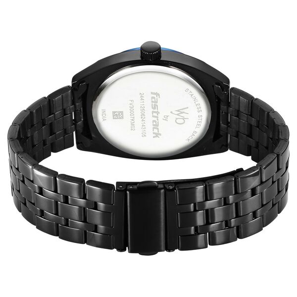 Fastrack Vyb Arcane Quartz Analog Blue Dial Black Color Metal Strap Watch For Guys - image number 5